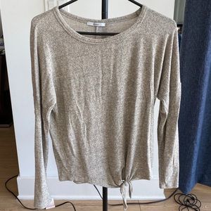 Soft Long Sleeve Shirt with Tie